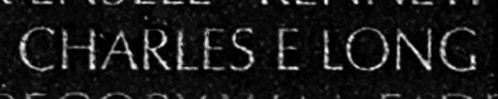 Long's name inscribed on the Wall